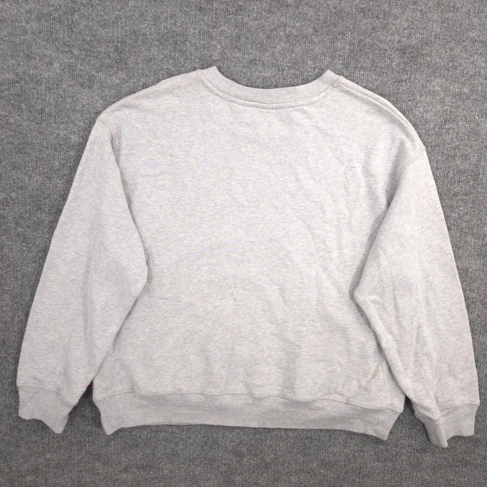 Levis Sweatshirt Mens L‎ Gray Heather Graphic Standard Crewneck Relaxed Fit NEW